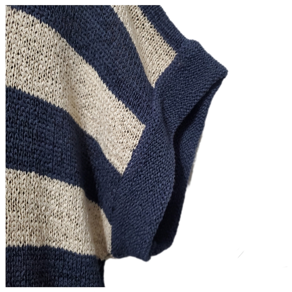 2/$30 WD.NY Women's Short Sleeve Striped Sweater Size 1X - Picture 3 of 8